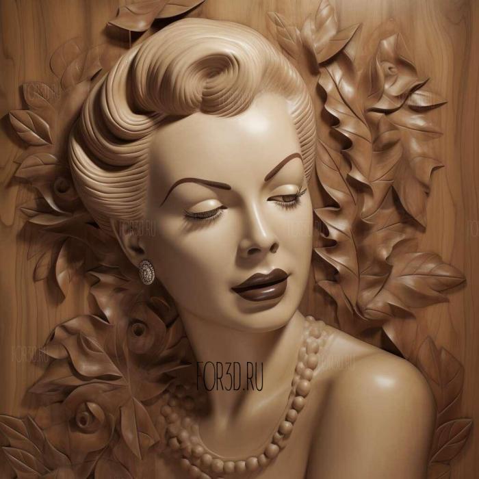 Lana Turner 2 stl model for CNC